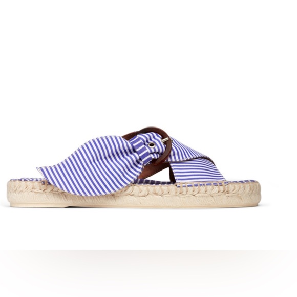 G. LABEL X TABITHA SIMMONS Richie Striped Slide Sandals - Women’s Size 7 - New - Picture 2 of 12